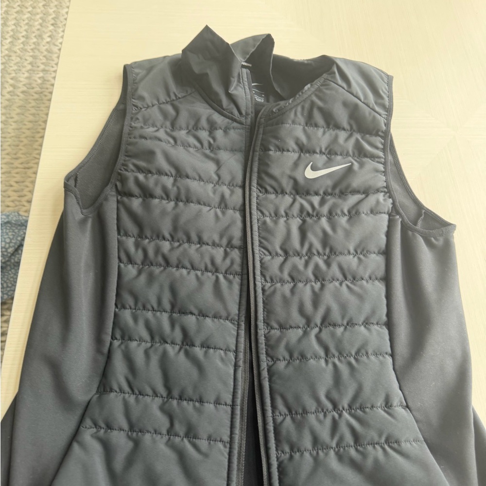 Nike Black Athletic Running Top with Reflective Swoosh
